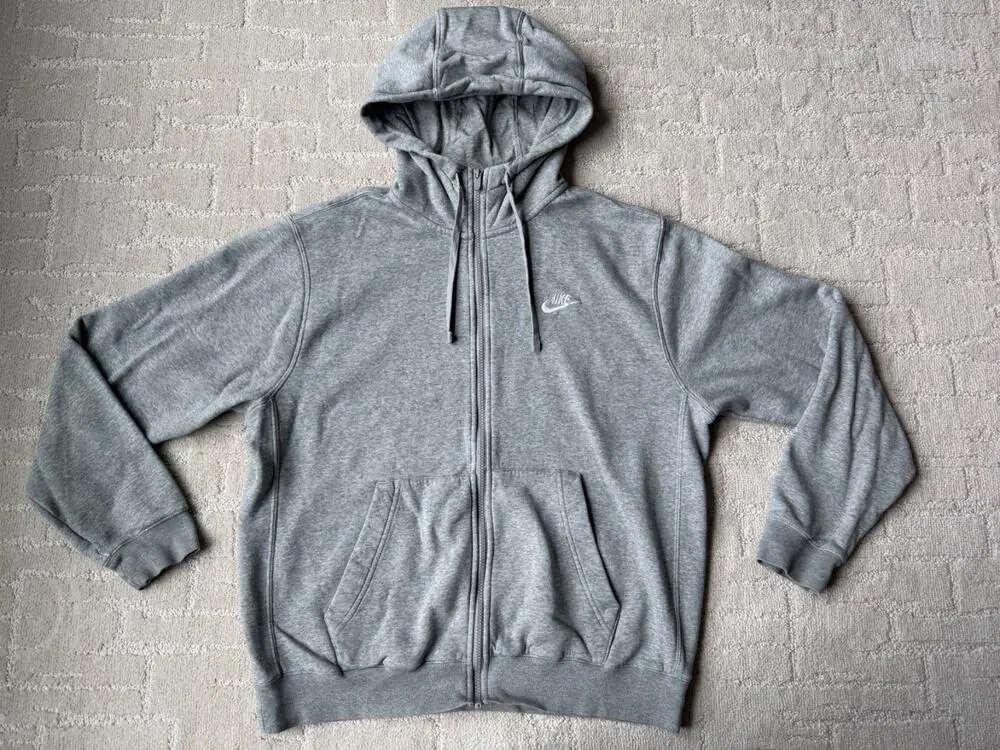 Nike Sportswear Club Fleece Hoodie Mens Full Zip Swoosh Logo
